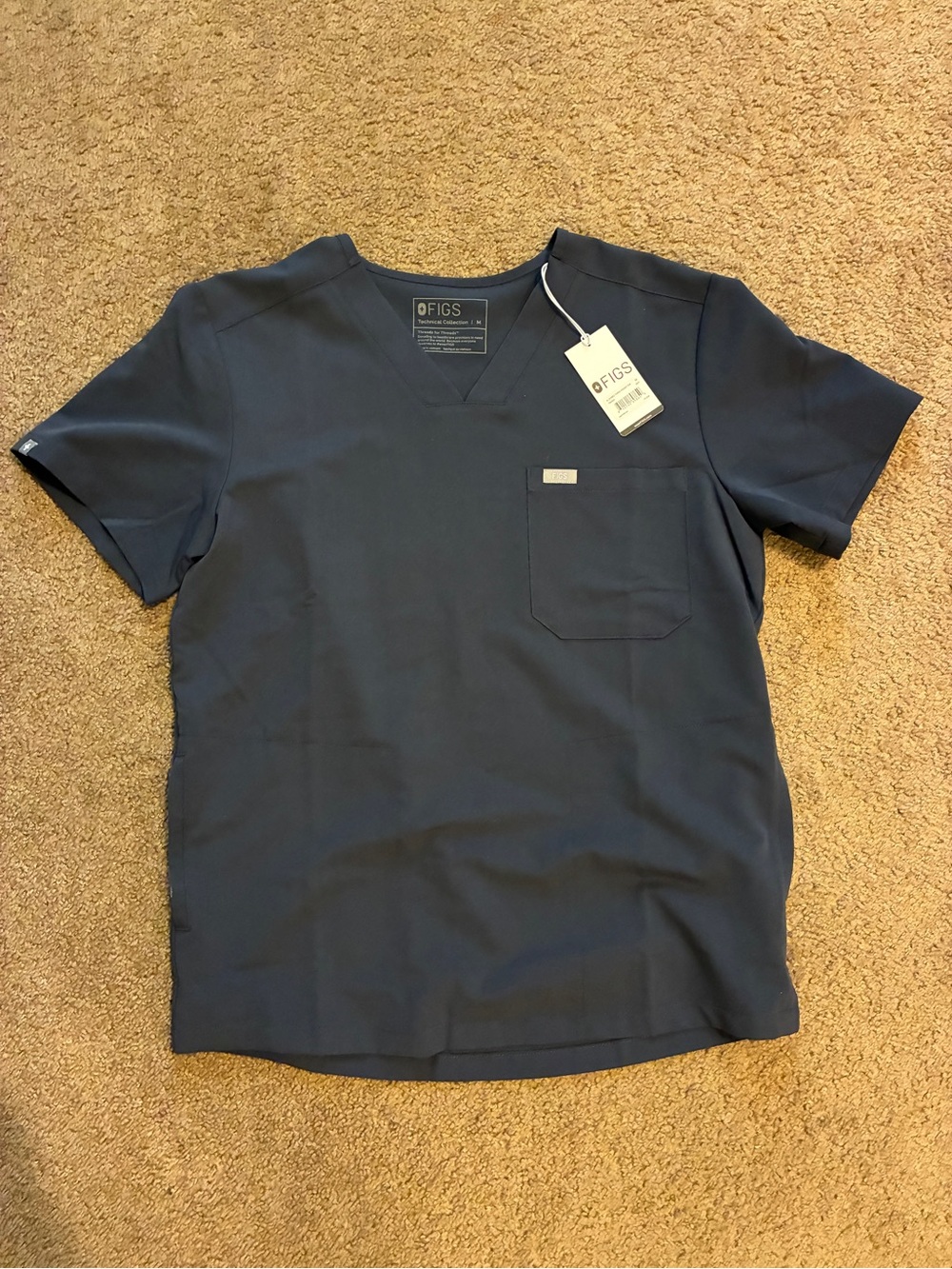 FIGS Men’s M Navy V-Neck Scrub Top NWT